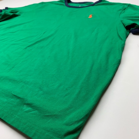 Polo Ralph Lauren Green Shirt Orange Logo - Picture 3 of 4